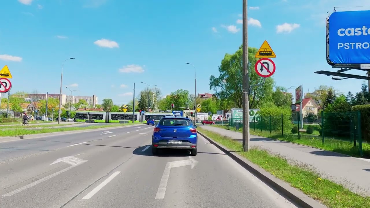 Olsztyn - przejażdżka po mieście. 4k gopro11