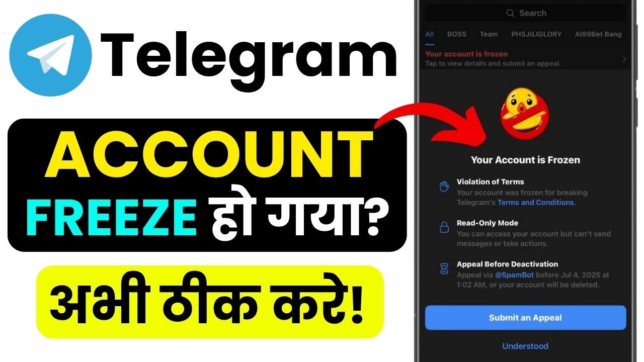 Telegram Account Frozen Fix | Account Recovery Tutorial | Instant App Error Solution Guide