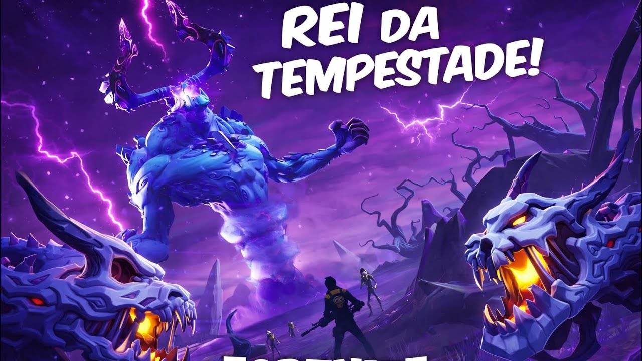 Fortnite stw derrotando o rei da tempestade e ganhando a bazuca