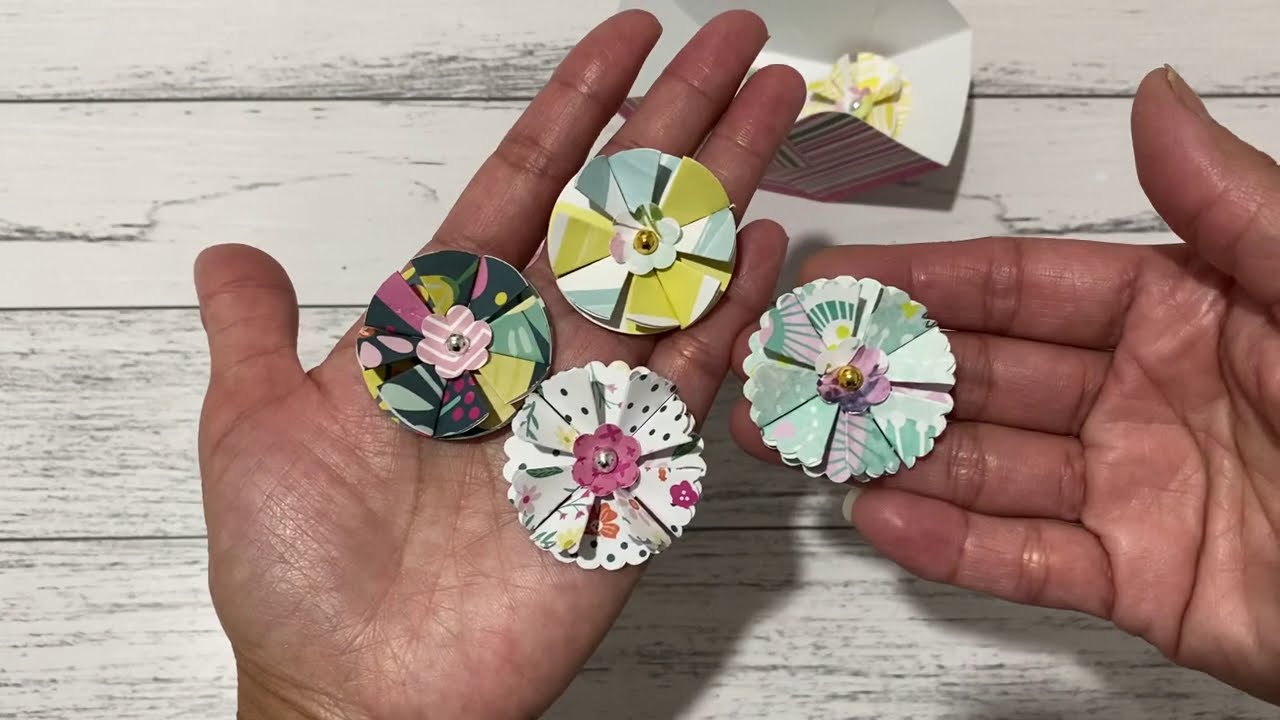 Paper Flower Shape Embellishments | Easy and Quick | TUTORIAL |