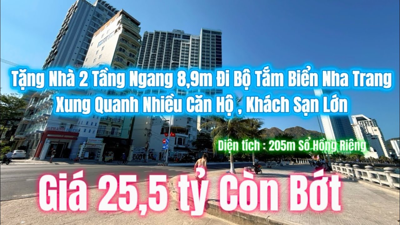 Hiếm Ngang 8,9m lô đất trung tâm đi bộ tắm biển Phường Bắc Nha Trang #biennhatrang 