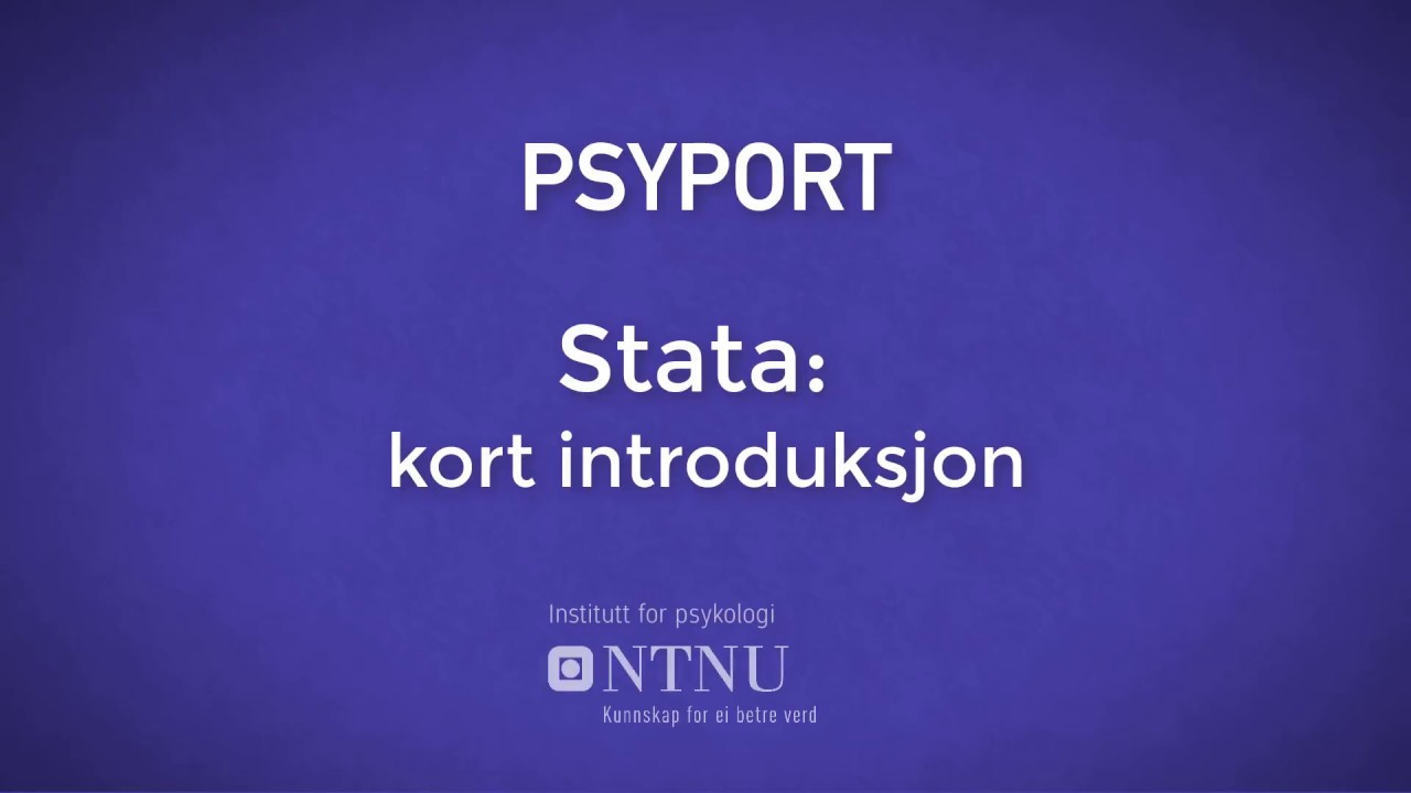 Stata: kort intro