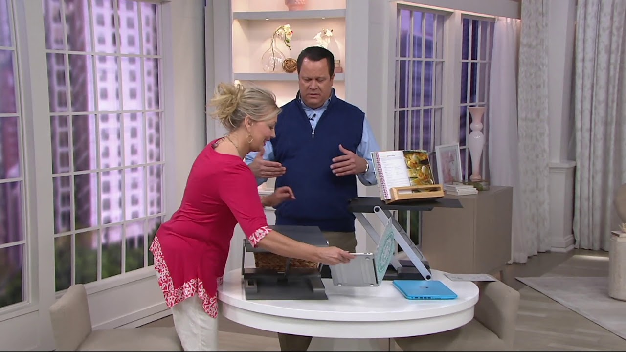 Go Anywhere Portable Adjustable Up & Down Standing Desk on QVC