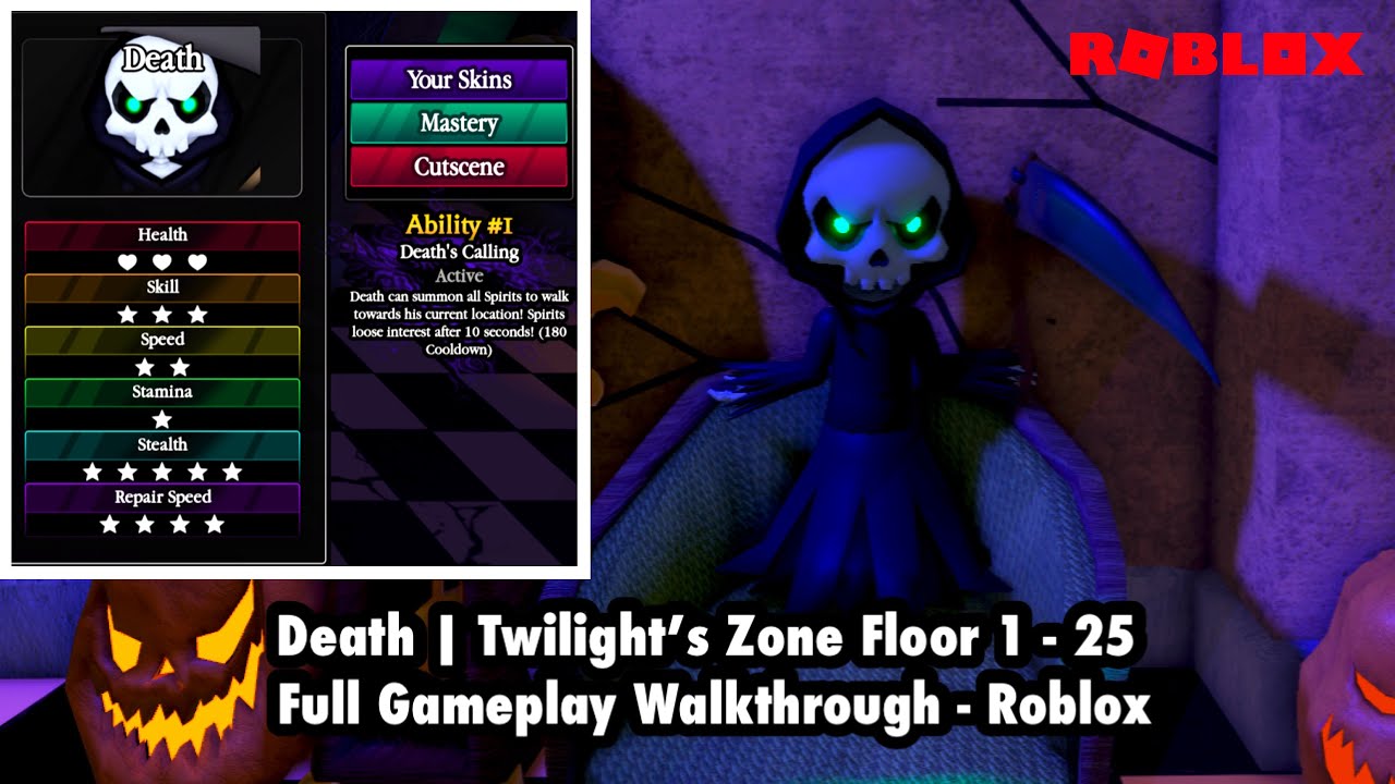 Death | Twilight&rsquo;s Zone Floor 1 - 25 [Full Gameplay Walkthrough] - Roblox