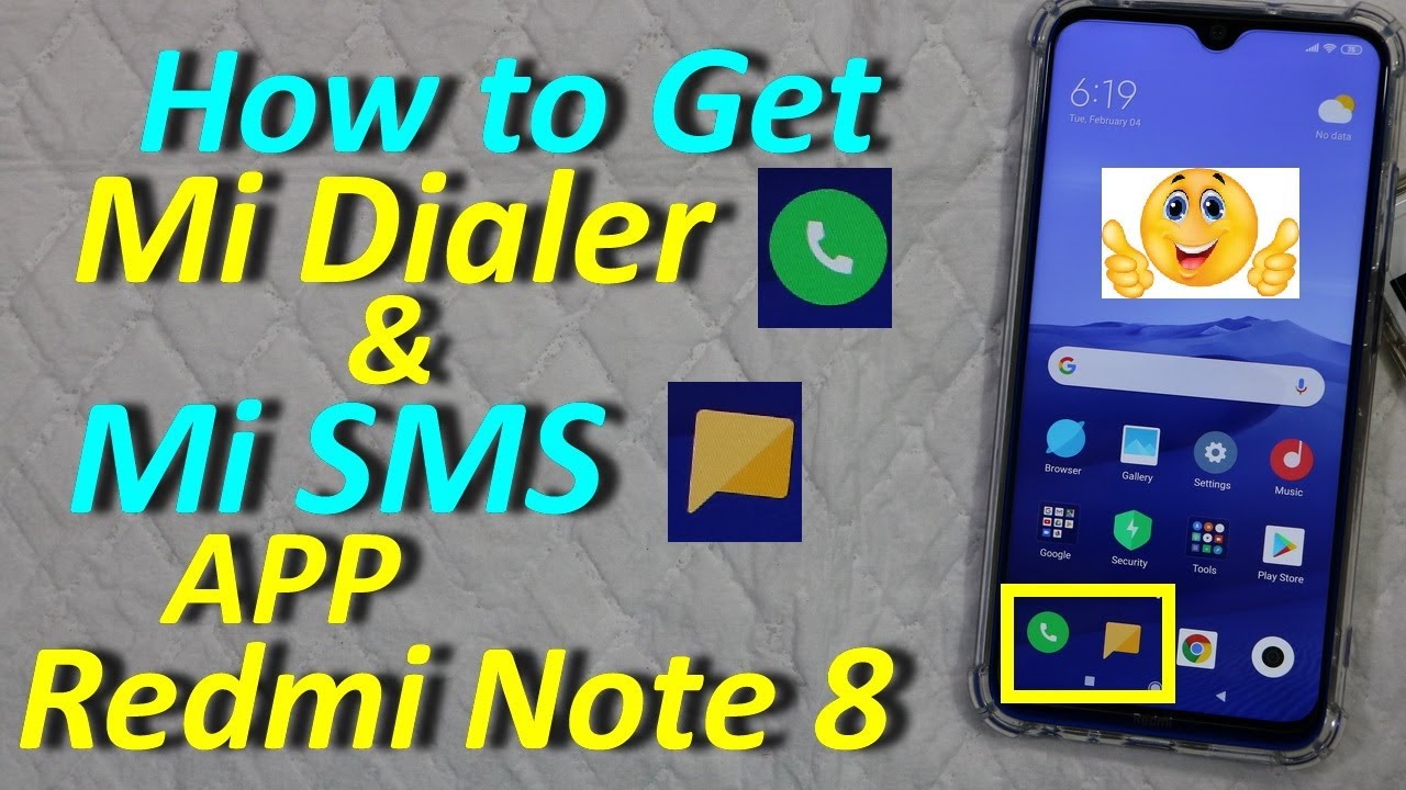 Install Mi Dialer and Mi SMS App on Redmi Note 8 (Urdu+Hindi)