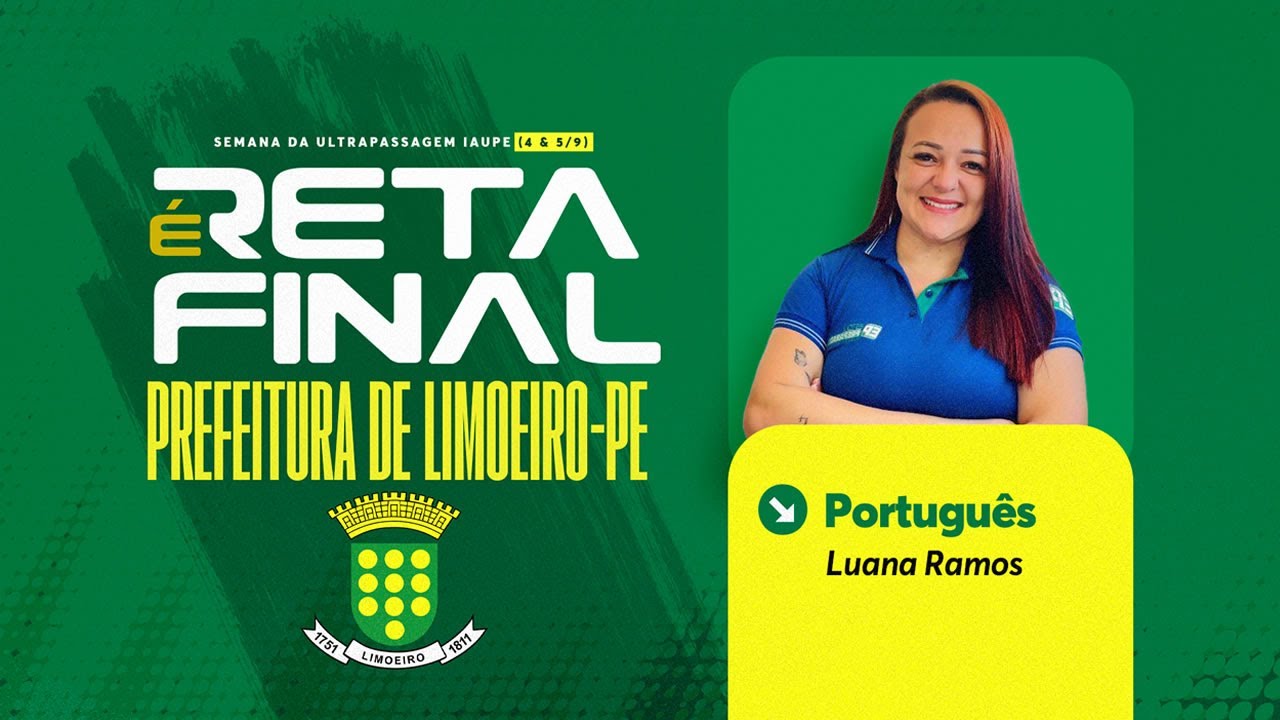 CONCURSO ACS E ACE LIMOEIRO-PE: RESOLUÇÃO DE QUESTÕES IAUPE: PORTUGUÊS com LUANA