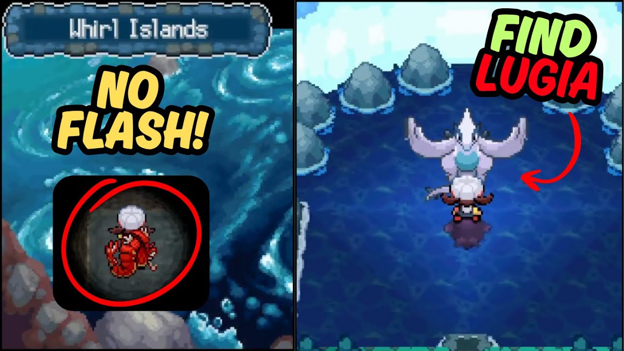 Как быстро найти Лугию на островах Вихря БЕЗ вспышки [Pokemon Soul Silver]