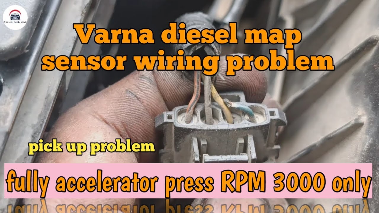 Verna diesel map sensor wiring problem dtc code P0238 RPM 3000 only fully press black smoke problem
