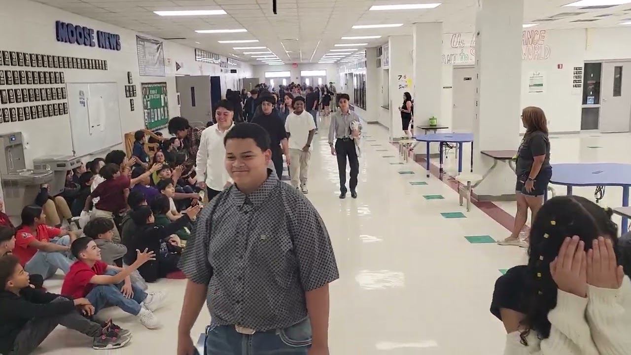 Montwood Middle School final hallway walk.