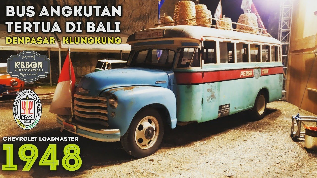 Bus Tua Chevrolet Loadmaster 1948 - Sensasi Naik Bus Tua Jurusan Denpasar Klungkung tahun 1948