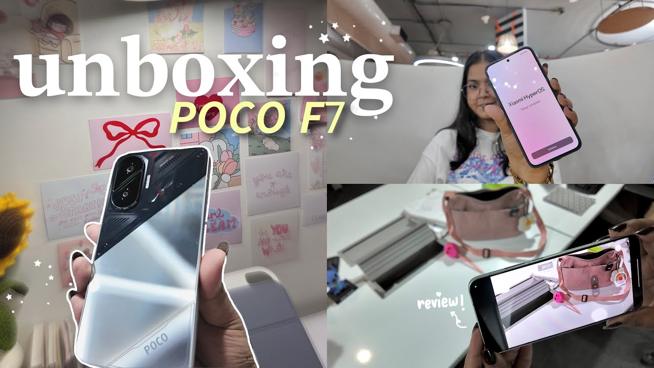 Poco F7 aesthetic unboxing and review🌷🎀 | my new companion ⭒˚｡⋆