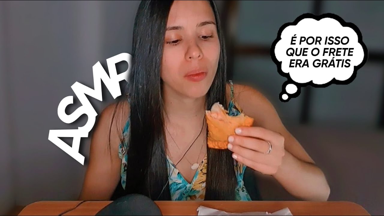 ASMR COMENDO PASTEL BARATO DO IFOOD | FRIED PASTRY MUKBANG