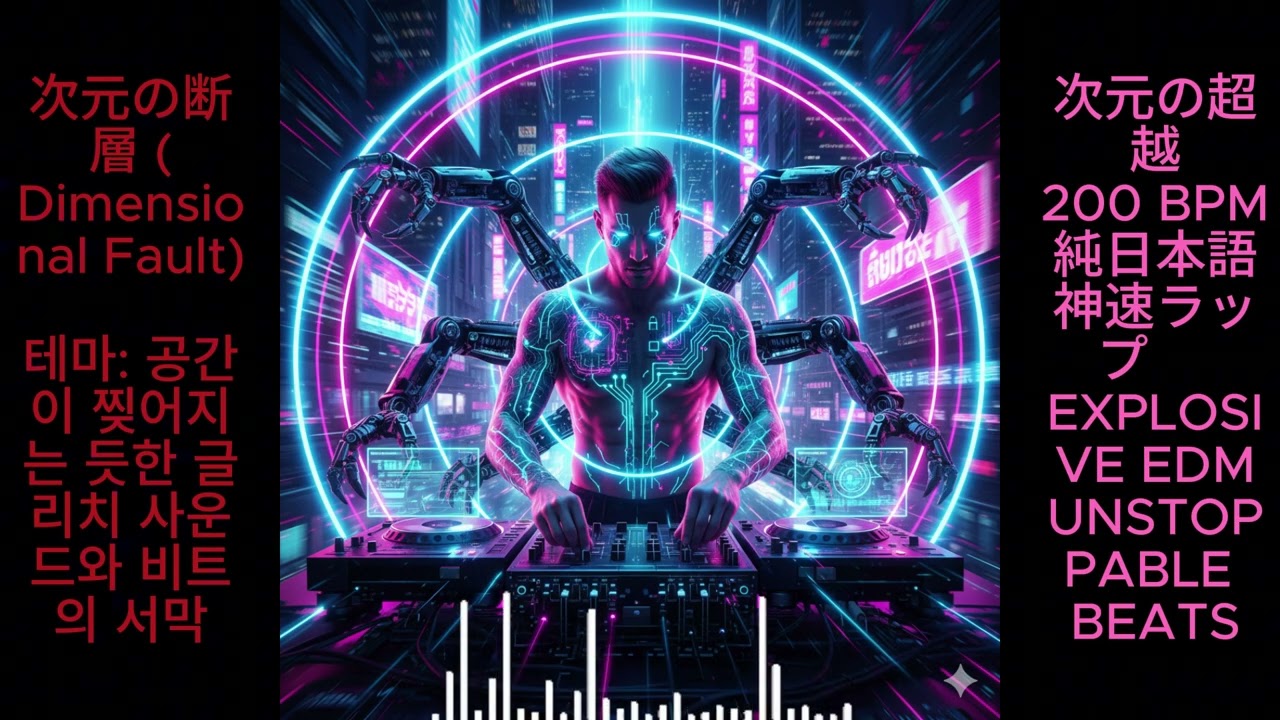【200BPM】次元の超越：純日本語神速ラップ ✕ ハイブリッドEDM 🔥 5곡 연속 재생【脳破壊注意】
