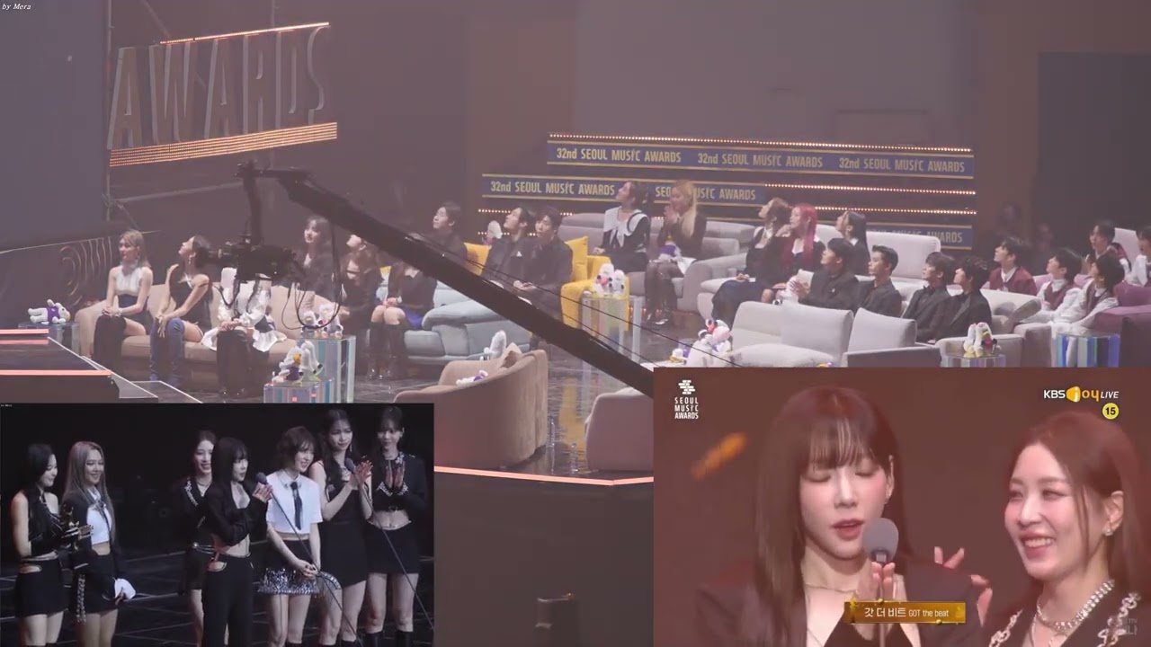 Idols reaction GOT THE BEAT(Taeyeon & BoA) speech on screen - SMA 2023(REAL SOUND)