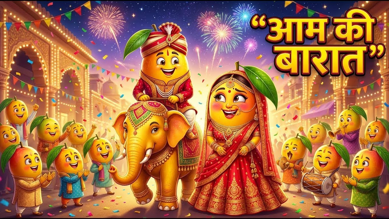 🥭 आम की बारात | Mango Ki Nikli Baraat | Kids Cartoon Video | hindi rhymes | Kids Song