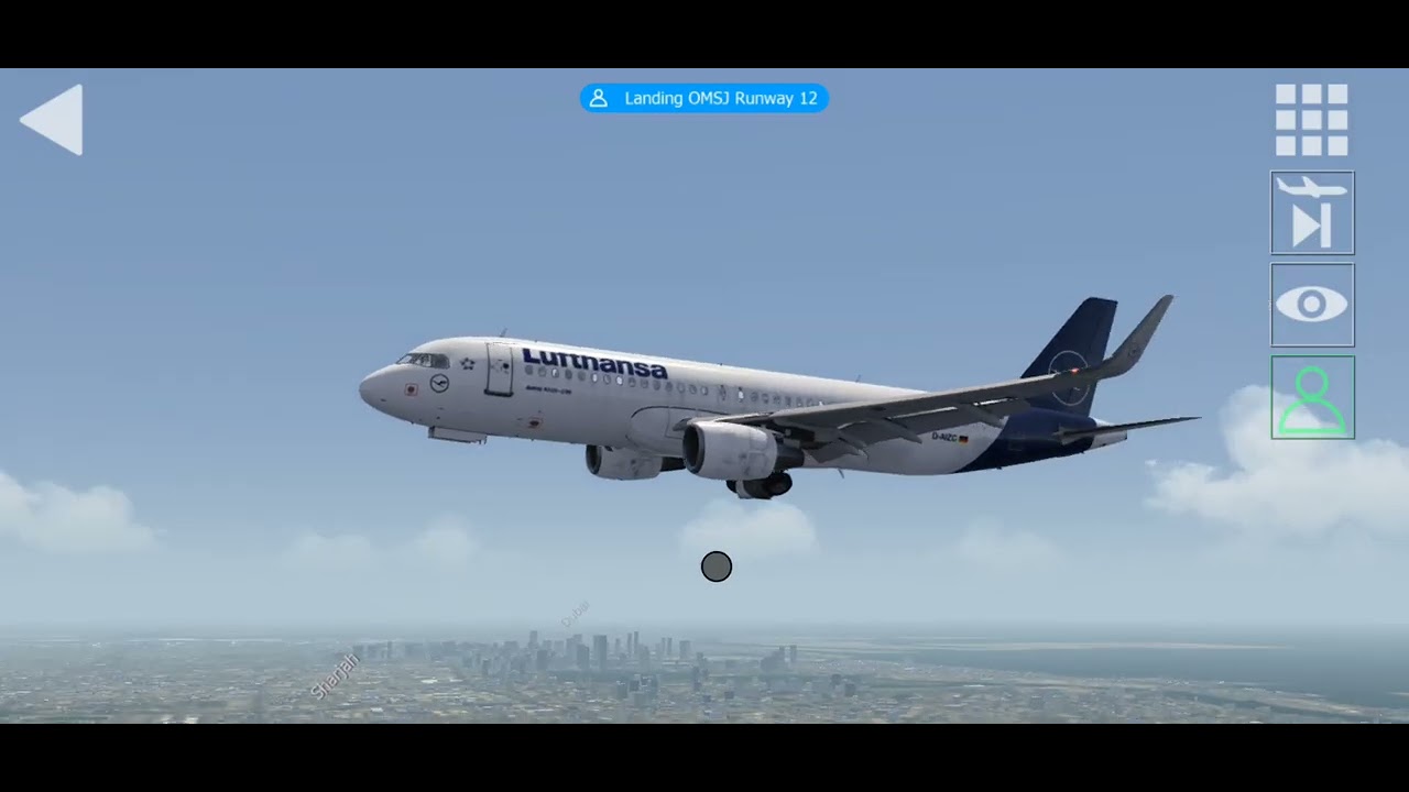 Landing at ajman airport UAE. flight simulator #AEROFLY fs GLOBLE #ILS LANDING