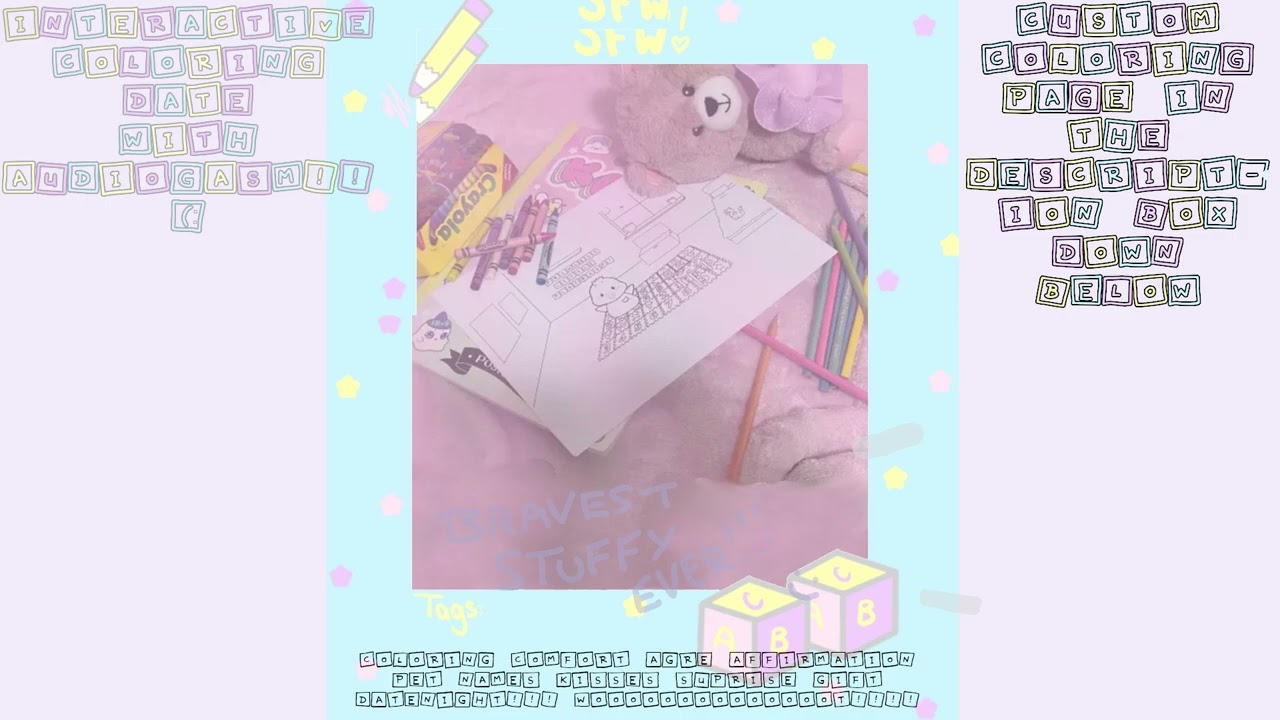 Coloring Date With your Much Older Boyfriend - Color with me - Audiogasm - comfort aid.. Bf Asmr