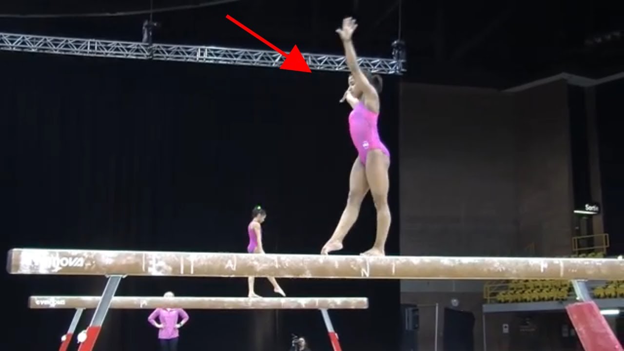Jordan Chiles (USA) Looking Strong On Beam, Training Day 1 - 2016 International Gymnix
