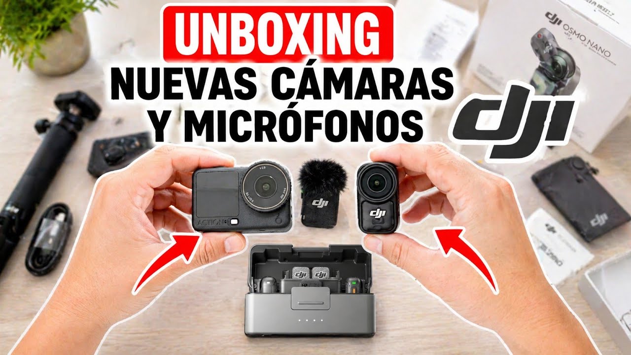 OUNBOXING LAS NUEVA DJI ACTION 6, OSMO NANO Y LOS MIC 3 #djiosmoaction6 #djiosmonano #djimic3