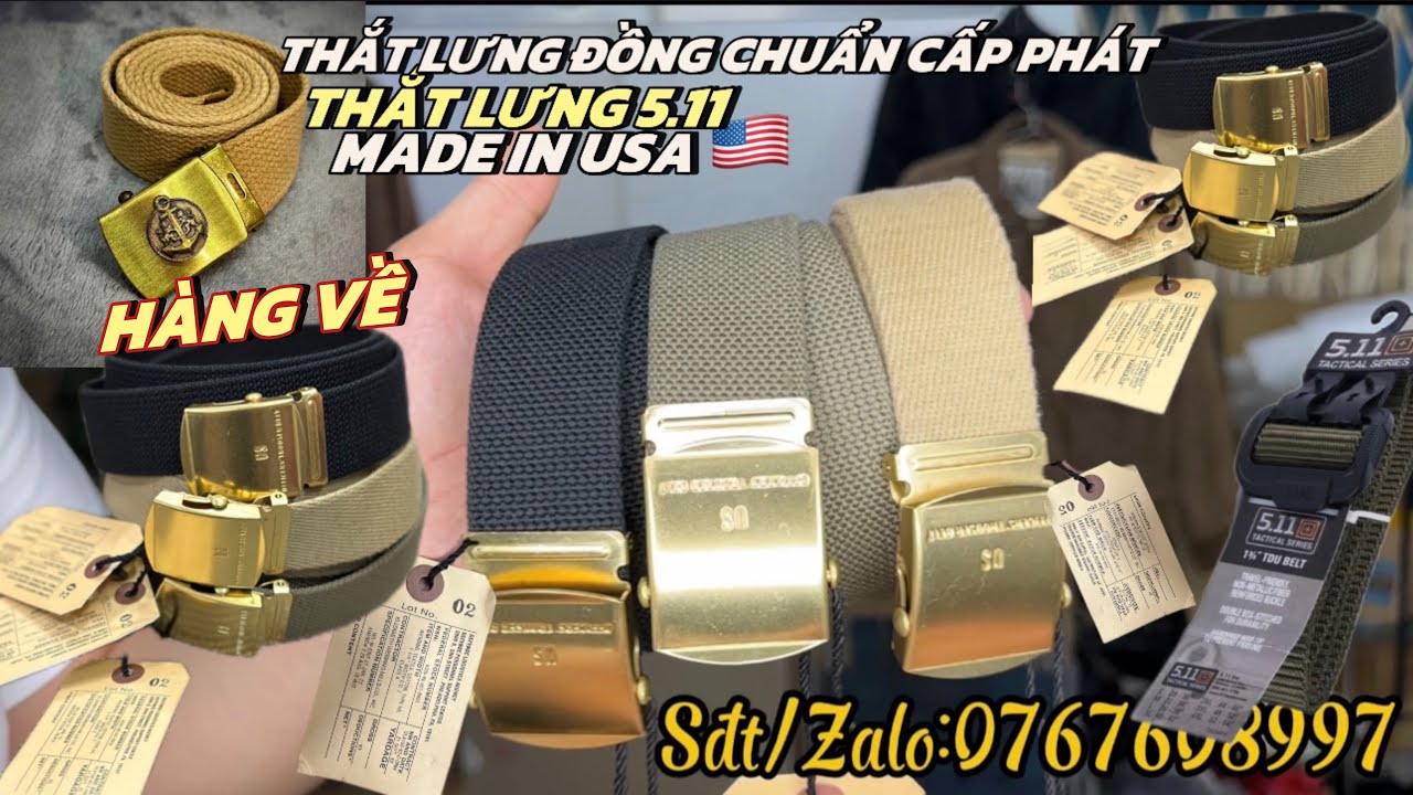 Thắt Lưng Chuẩn Cấp Phát Quân Đội Mỹ-Về Hàng| 16-09-2025|Zalo:0767608997 