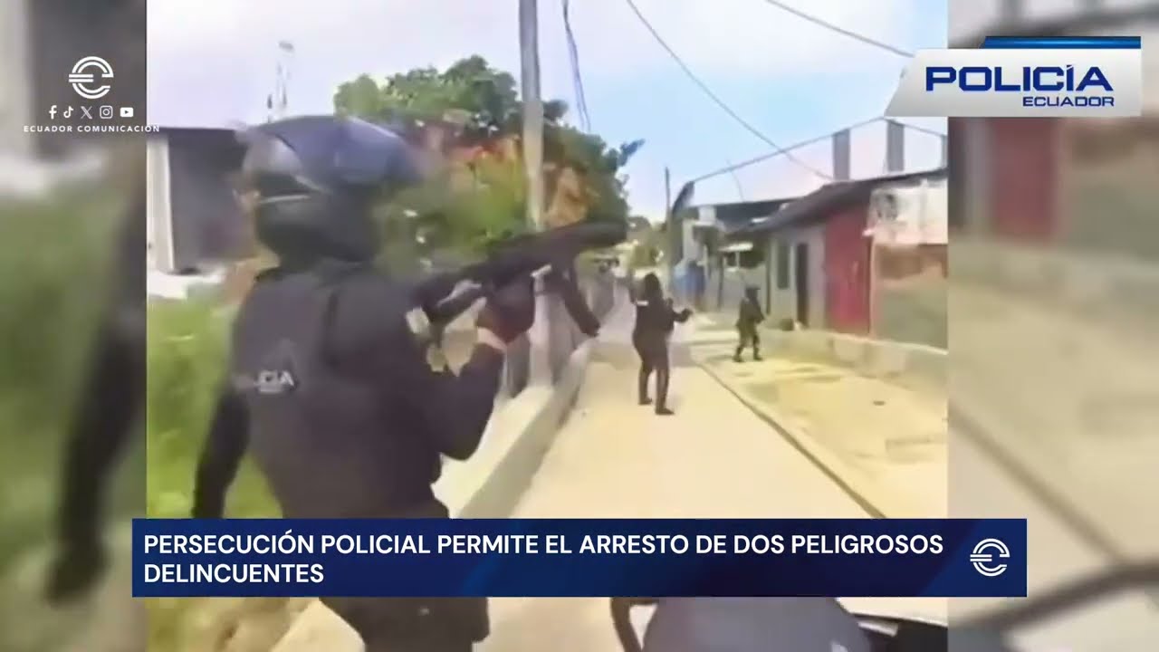 PERSECUCI&Oacute;N POLICIAL PERMITE EL ARRESTO DE DOS PELIGROSOS DELINCUENTES