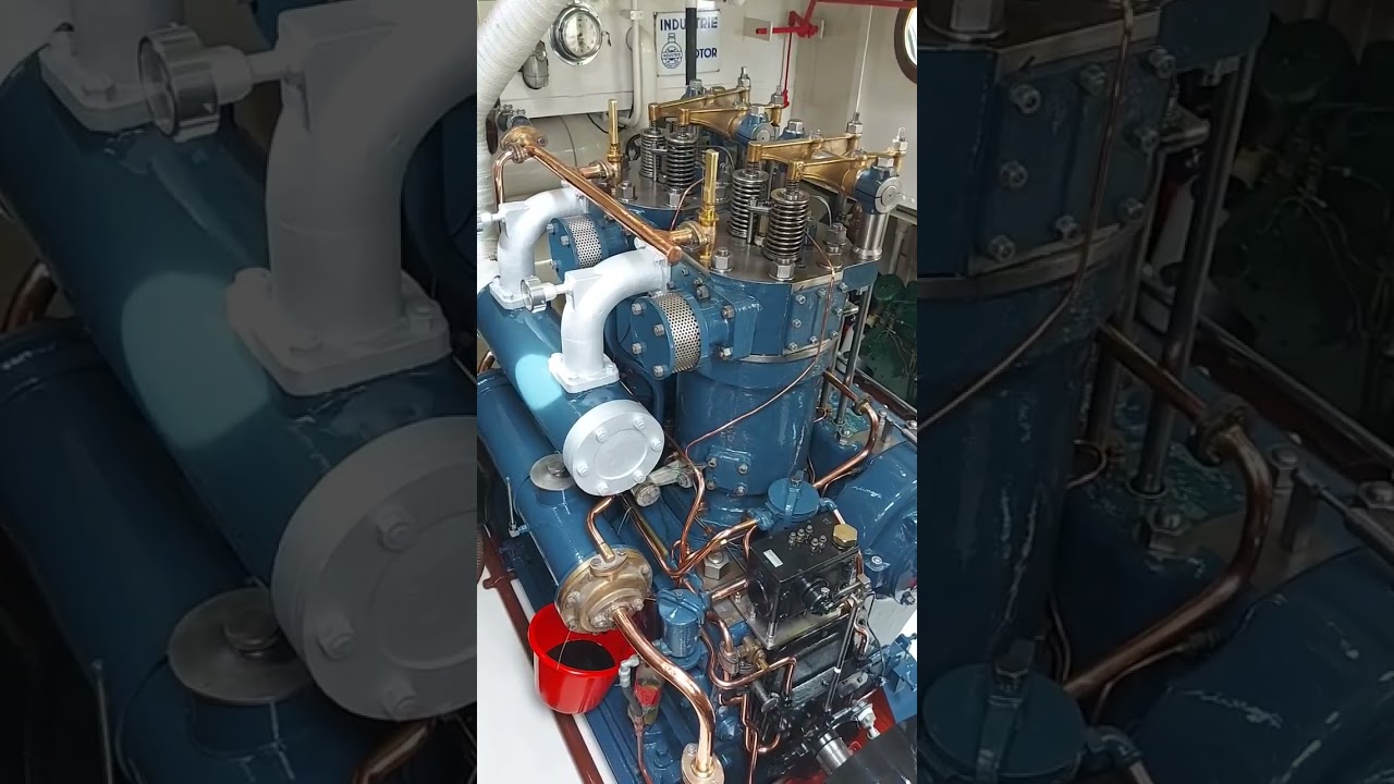 De Industrie 2VD6 viertakt 80 pk diesel motor @ Sleepboot Copula (Tugboat)