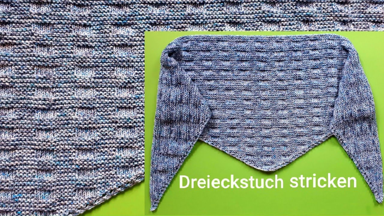 einfaches, flaches Dreieckstuch stricken