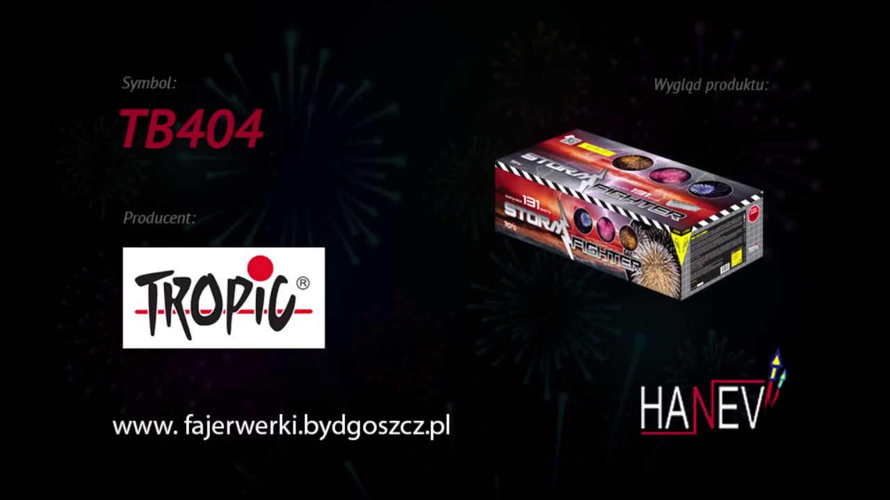 Fajerwerki TROPIC wyrzutnia TB404 STORM FIGHTER