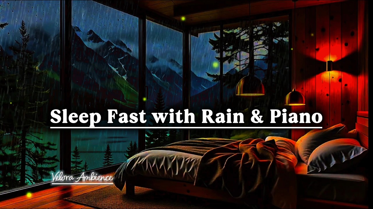 Fall Asleep Instantly 🌧️ 8 Hours of Rain & Soft Piano for Deep Sleep