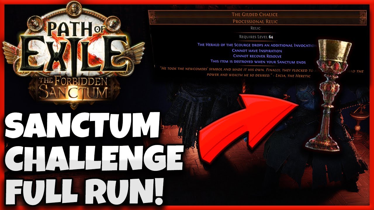 [POE 3.20] Sanctum Invocation Unique Challenge - Full Run Guide - How To Complete Sanctums