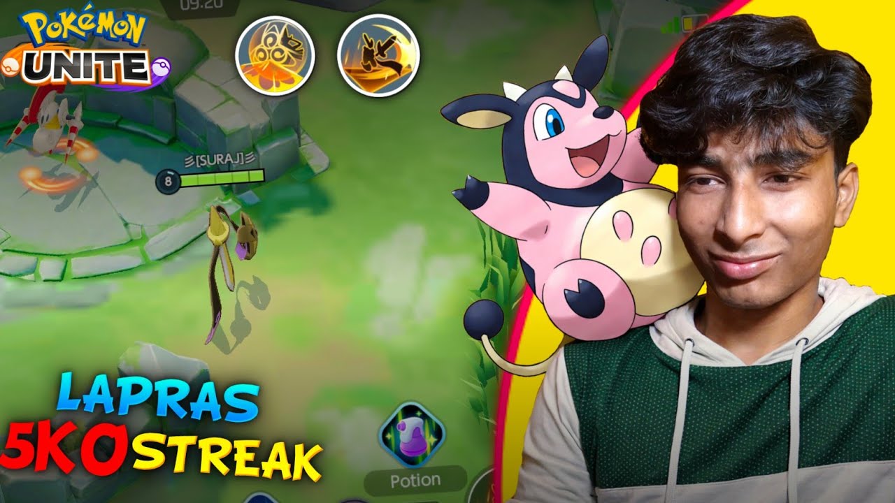 LAPRAS SE 5 KO STREAK KIYA.. I GOT A 5 KO STREAK WITH LAPRAS... Pokemon Unite Gameplay