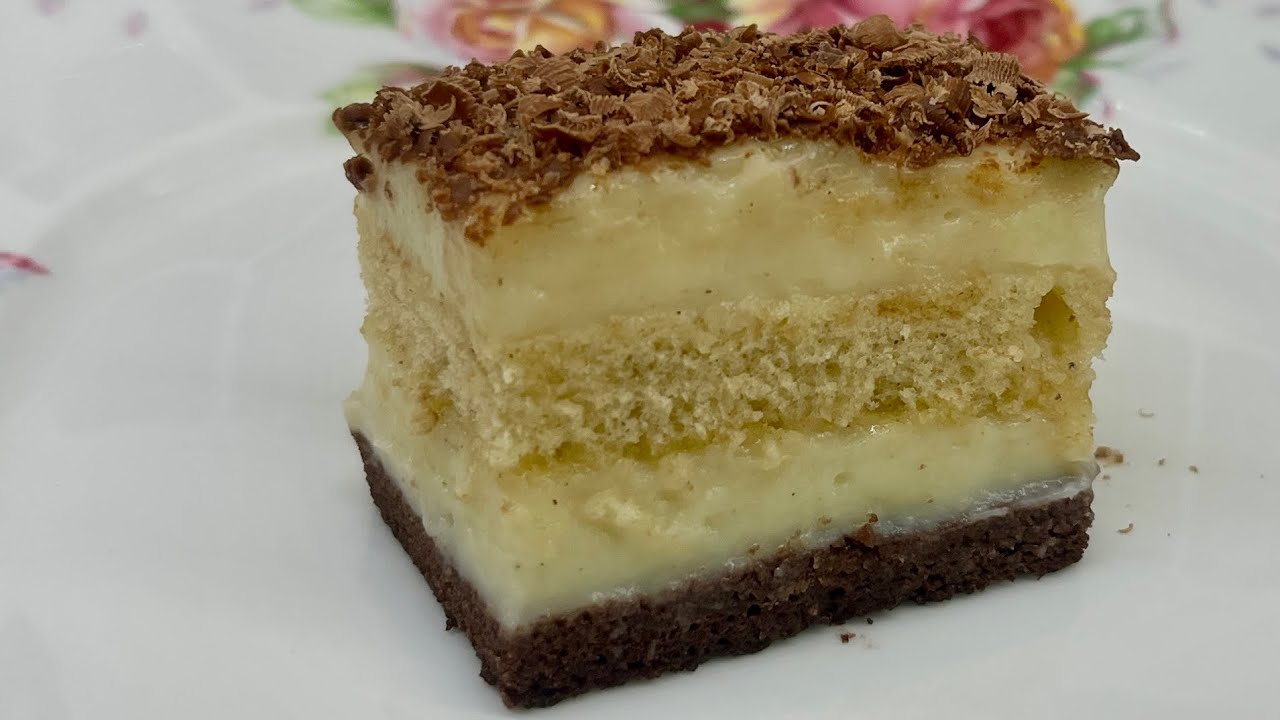 Prăjitura ELENA pentru masa de PAȘTE cu blaturi pufoase se aerate de cacao și vanilie și cremă fină