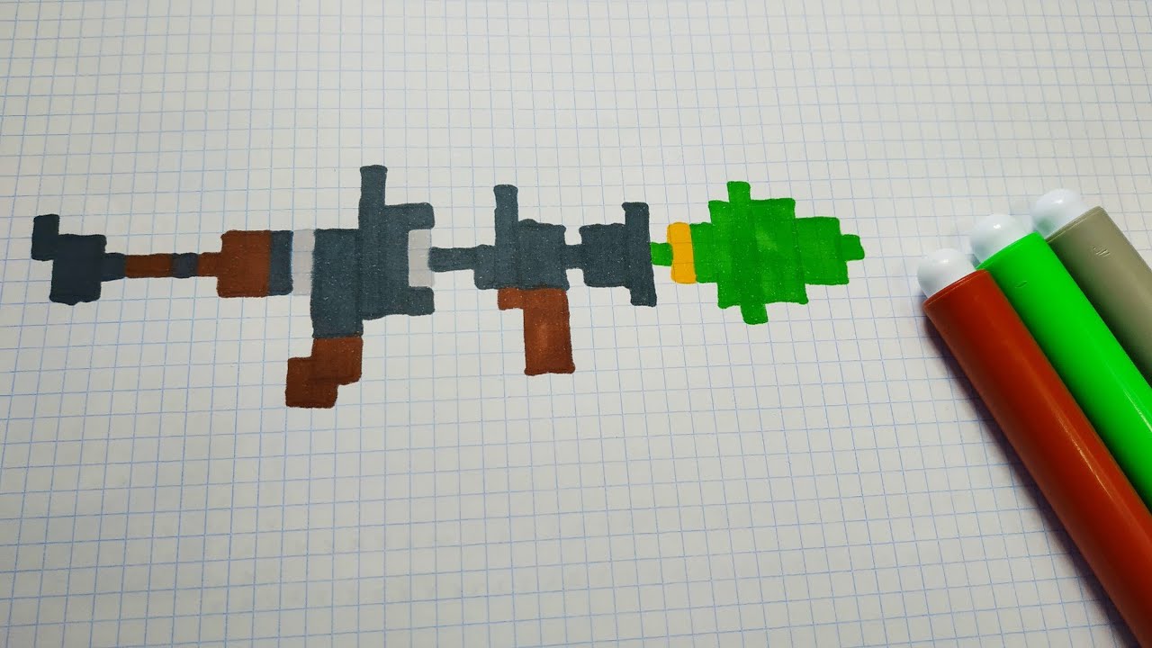 Como Dibujar EL RPG de FORTNITE Pixel Art Tutorial Paso a Paso