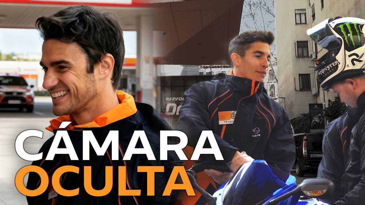 Marc Márquez y Dani Pedrosa, en modo cámara oculta en una Estación de Servicio Repsol