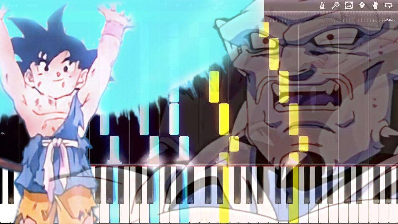 Genki Dama Theme - Dragon Ball GT OST (Goku vs Omega Shenron) (Piano Tutorial) [Synthesia]