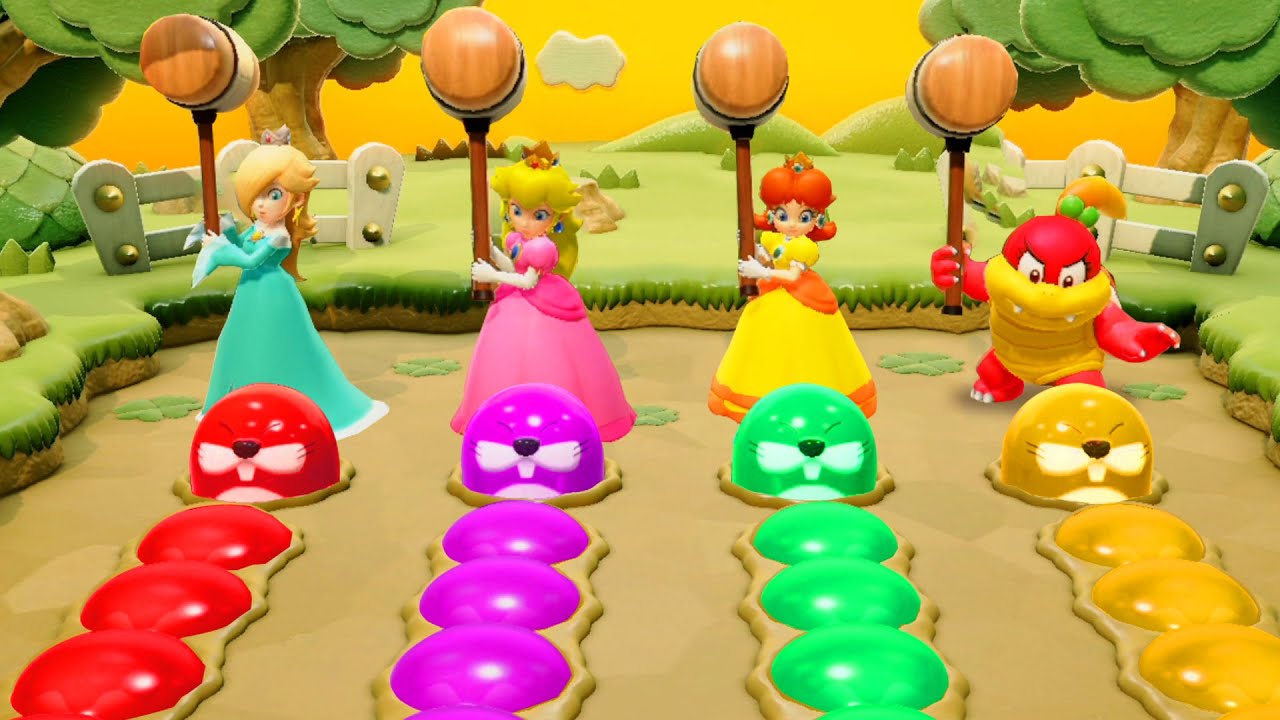 Super Mario Party Minigames - Rosalina Vs Peach Vs Daisy Vs Pom Pom (Master Difficulty)