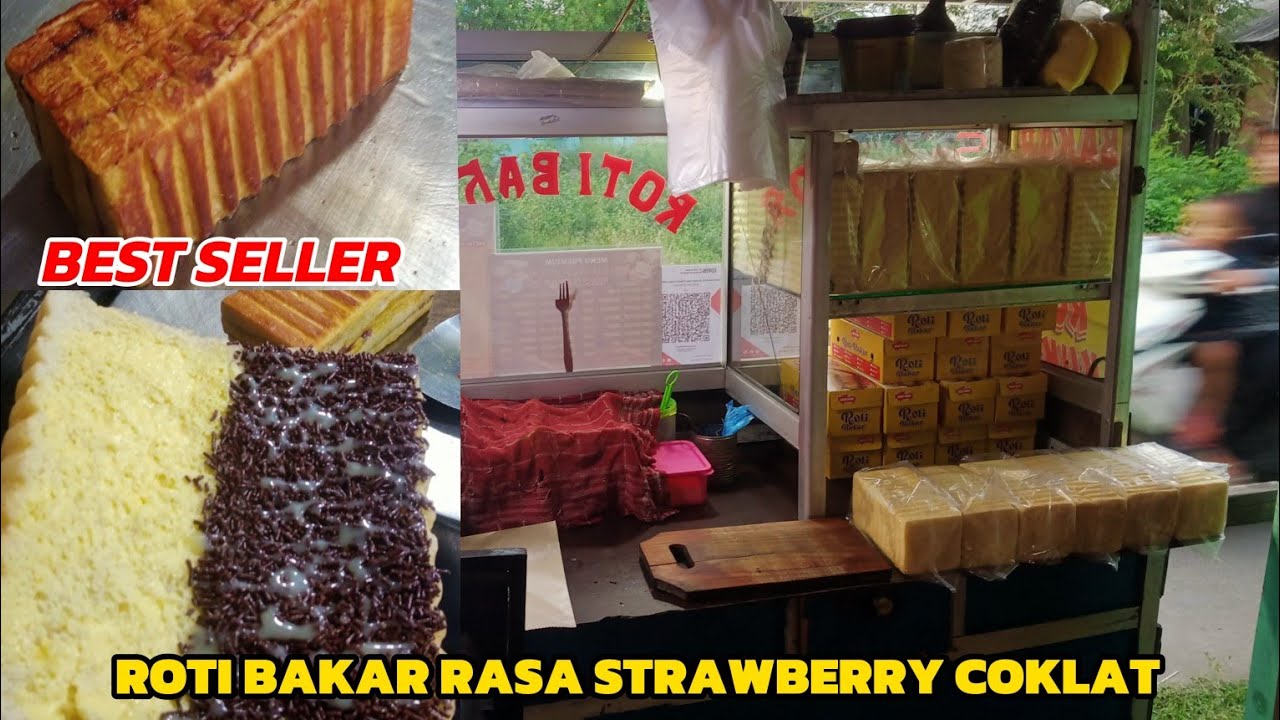 DIANTRI PEMBELI.!! || ROTI BAKAR RASA STRAWBERRY COKLAT BEST SELLER 