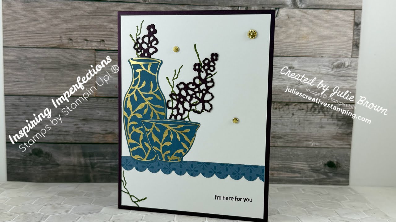 Quick and Easy card using Kintsugi Inspirations Suite