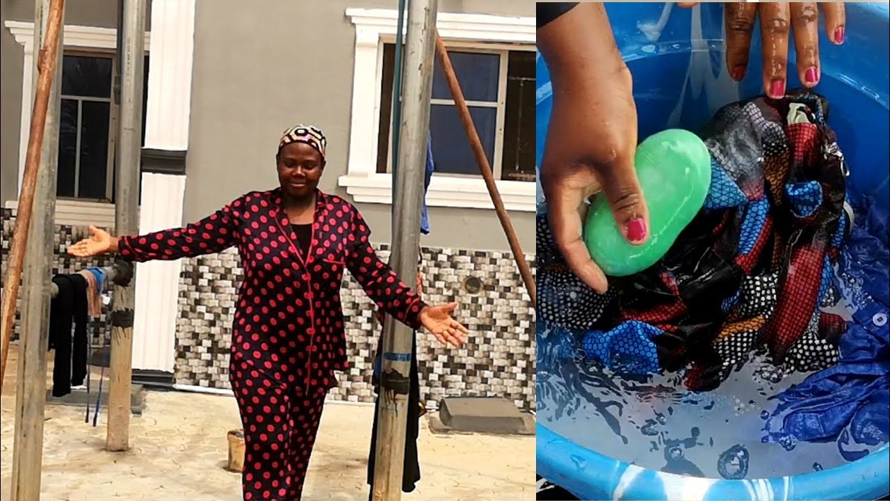 WASHING MY CLOTHES WITH MY HANDS IN MY COMPOUND FOR THE FIRST TIME