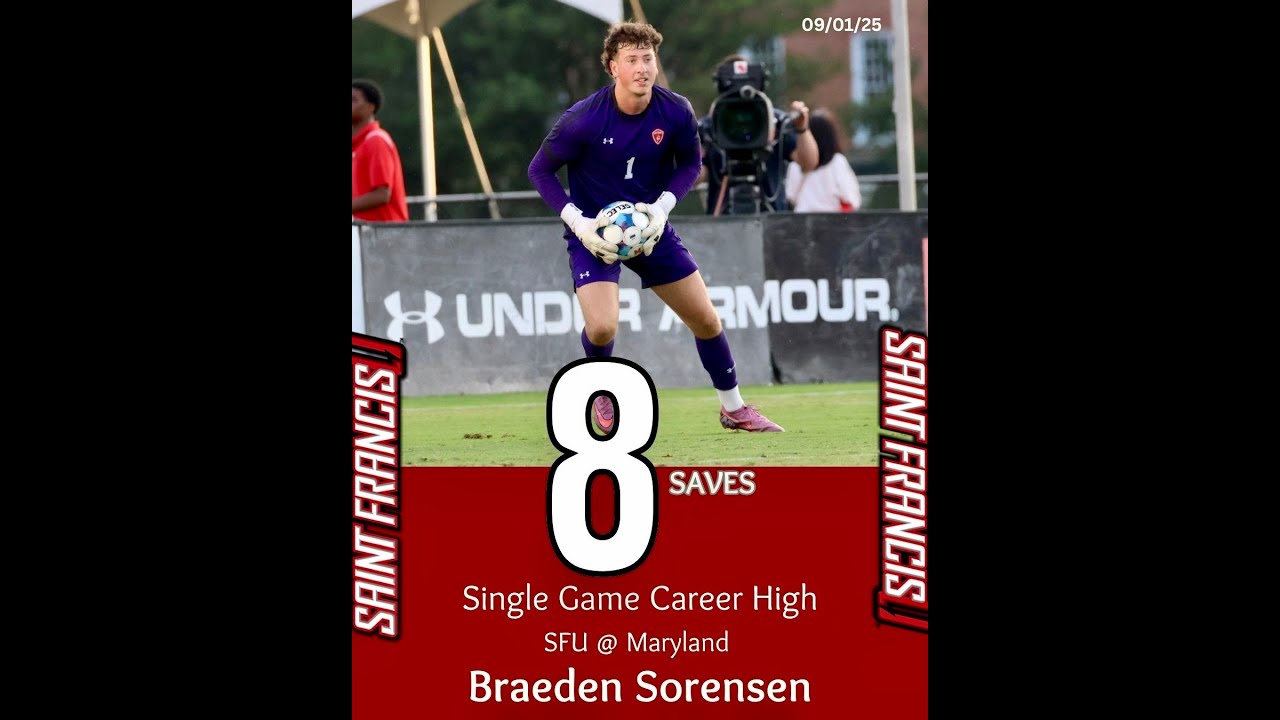 Braeden Sorensen GK | SFU vs #1 Maryland | NCAA Division 1 Match (September 1, 2025)