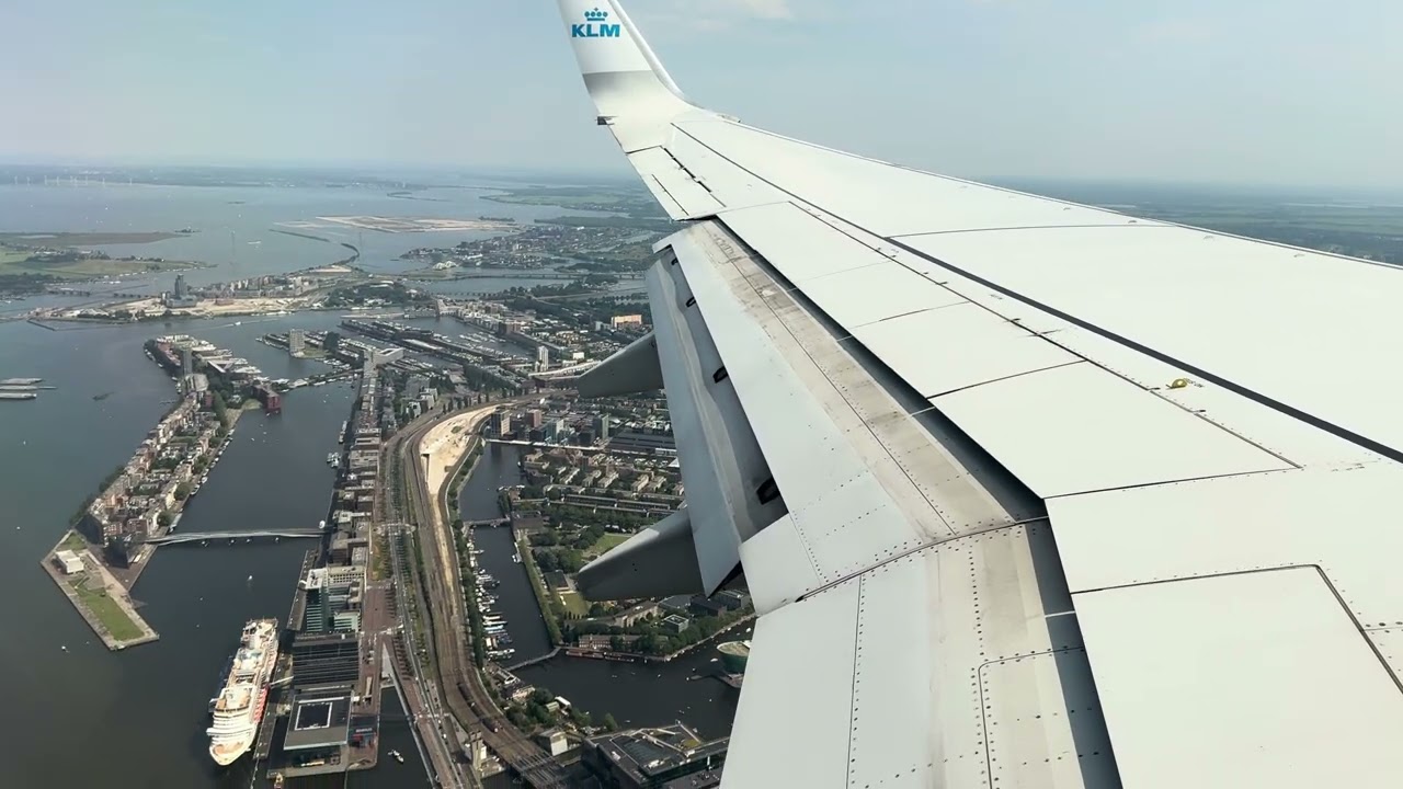 [4K] Landing in Amsterdam on Runway 22 - Boeing 737-800 - KLM