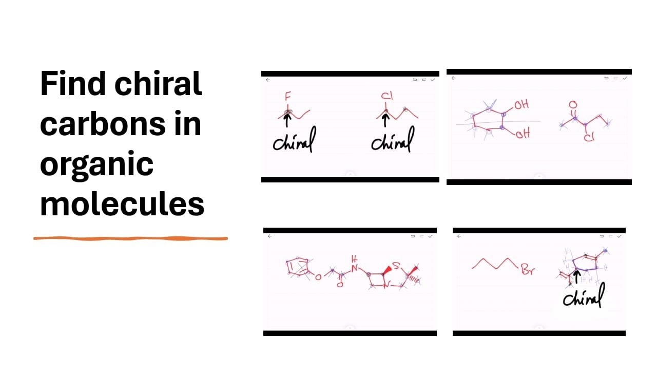 Chiral carbons I Organic chemistry. شرح كيمياء عضوية