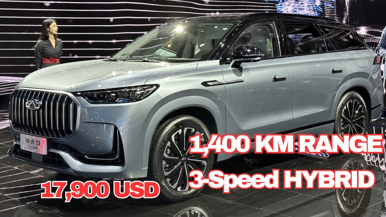 1,400 KM Range Hybrid! Chery Tiggo 9 C-DM Launched with 3-Speed DHT & 221 HP