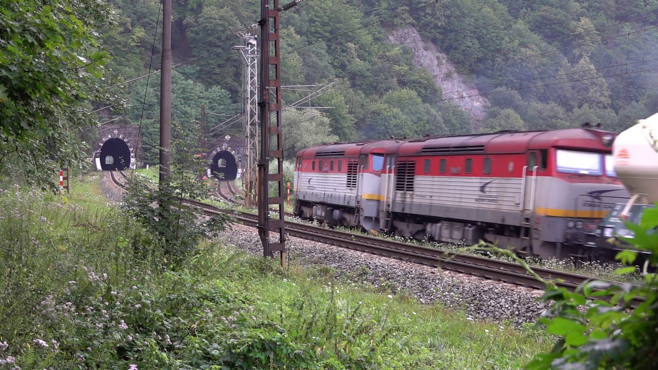 Vlaky tunely Strečno-Dubná skala 30.7.2018