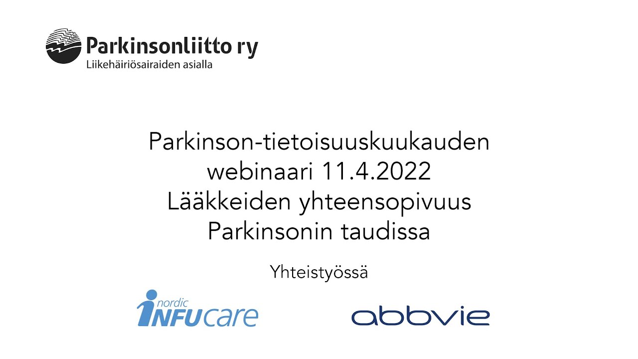 Lääkkeiden yhteensopivuus Parkinsonin taudissa