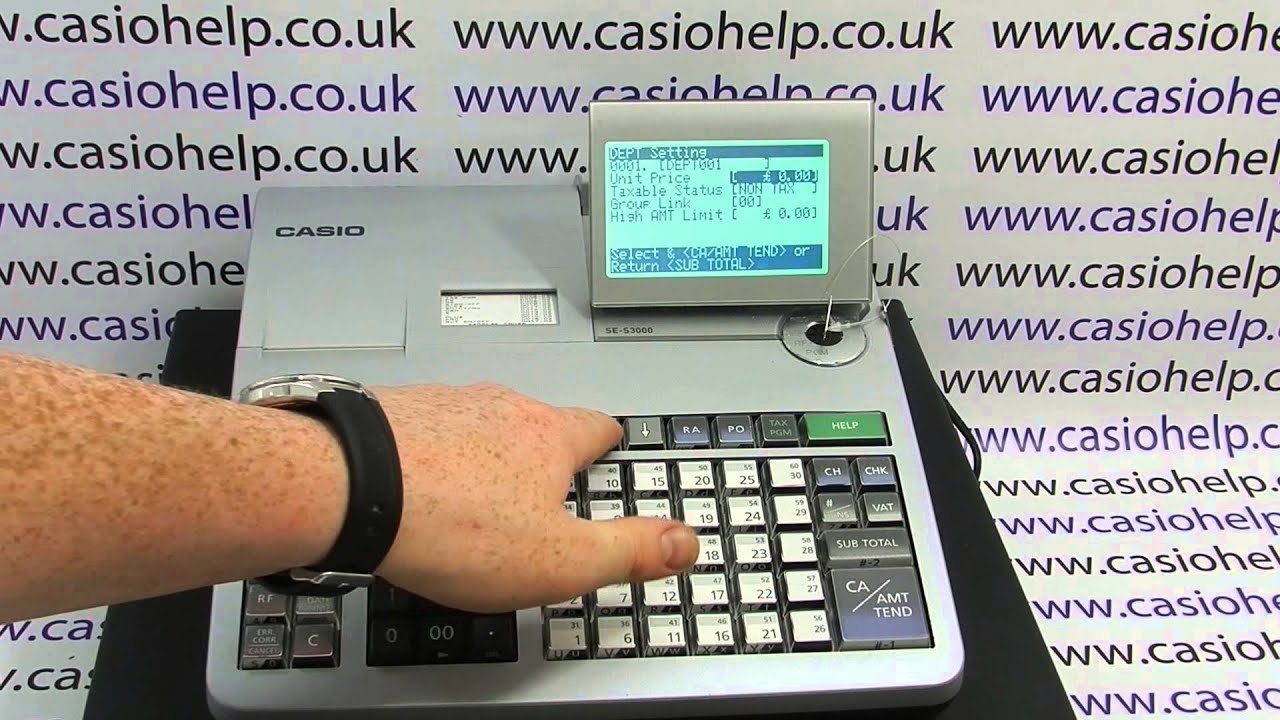 How To Program Sales Department Buttons On Casio SE-S3000 SE-S400 SE-S800 PCR-T500 PCR-T520