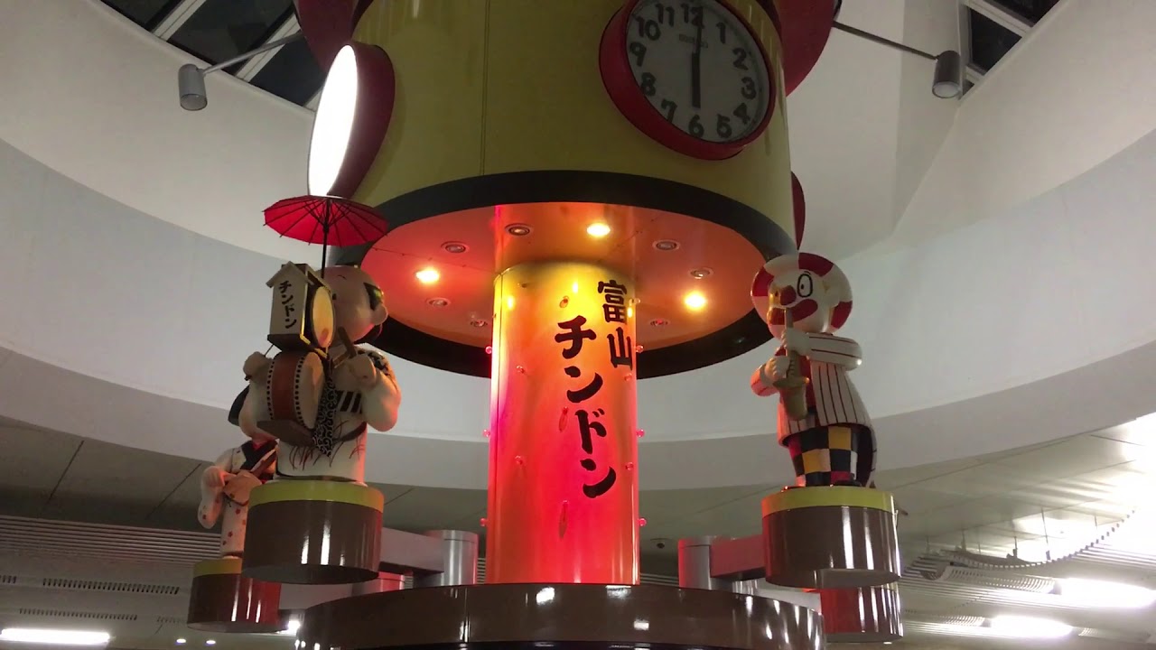 富山駅地下通路の「からくりチンドン時計」の演出 Direction of 