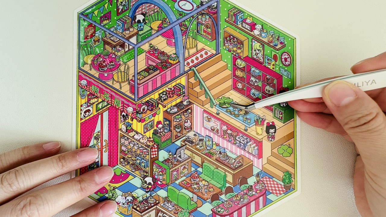 [ASMR DIY] Scene Stickers 🚐 Build a dream house with stickers