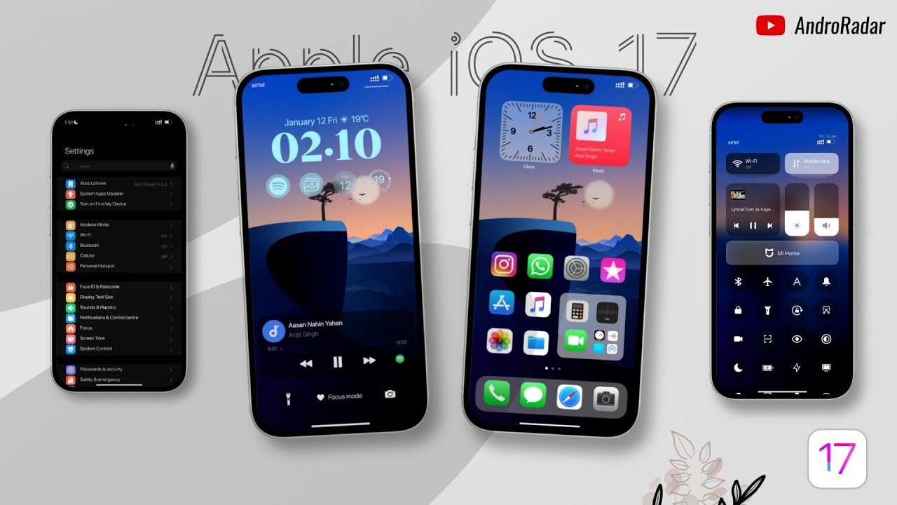 Apple iOS 17.2.0 stunning theme with iOS icons & widgets! ⚡
