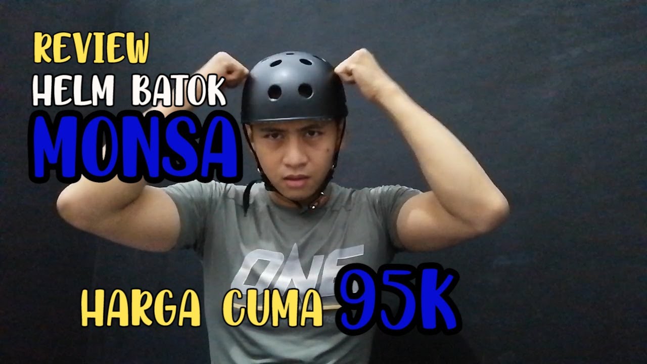 REVIEW HELM SEPEDA BATOK MONSA MURAH DAN BERKUALITAS BAHAN SOLID